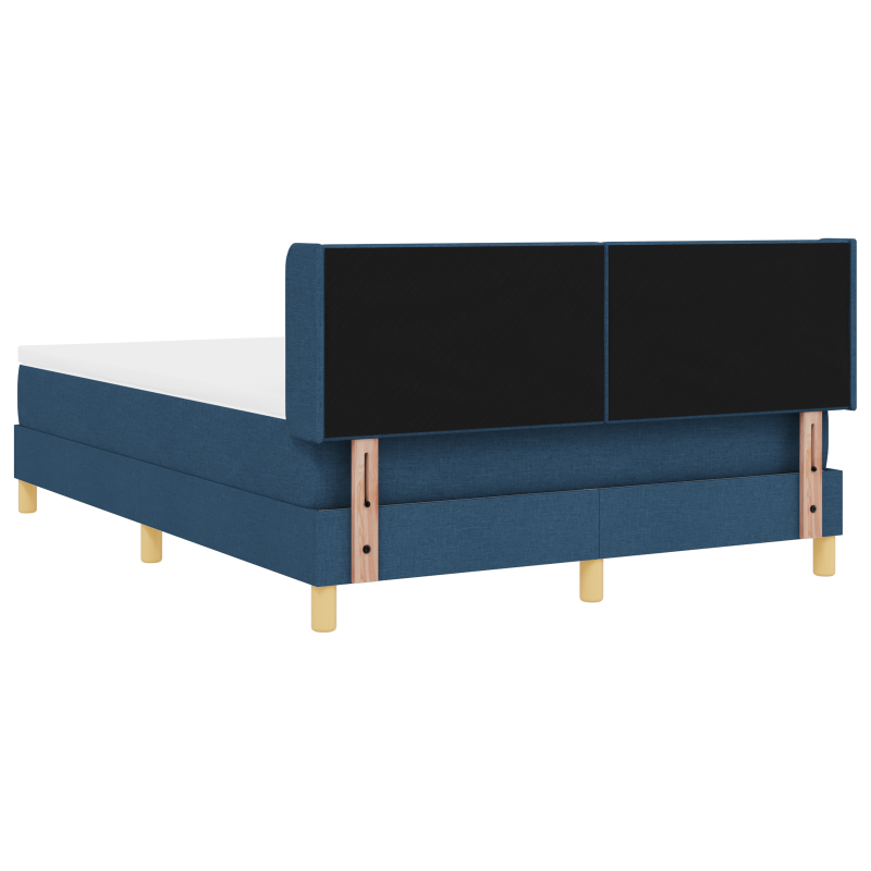 Blaues Stoff-Boxspringbett mit Matratze 160x200 cm