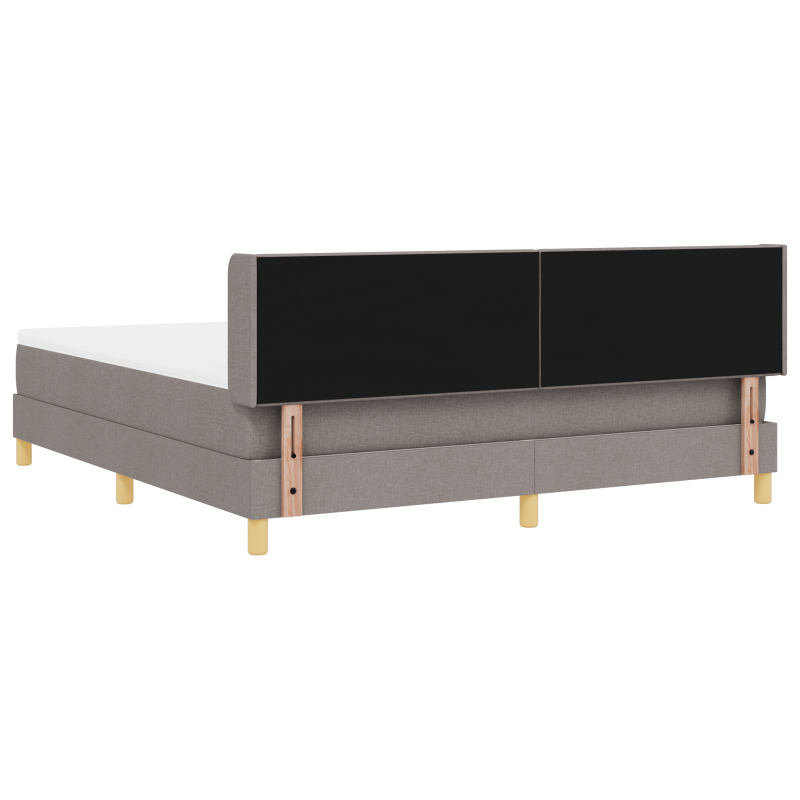 Boxspringbett mit Matratze Taupe 180x200 cm Stoff