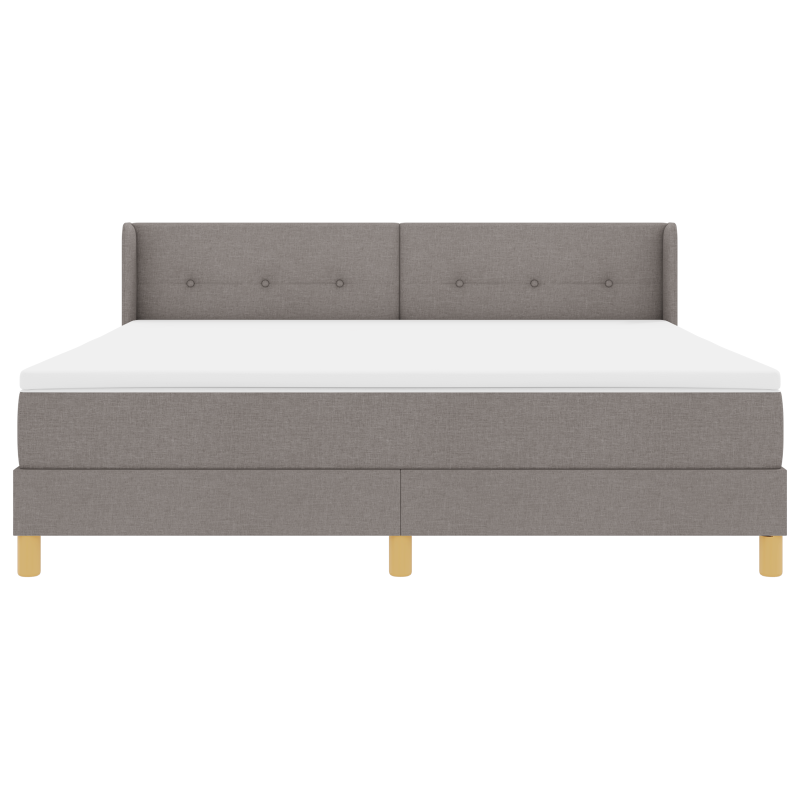 Boxspringbett mit Matratze Taupe 180x200 cm Stoff