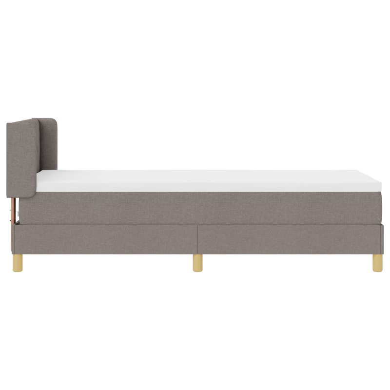 Boxspringbett mit Matratze Taupe 80x200 cm Stoff
