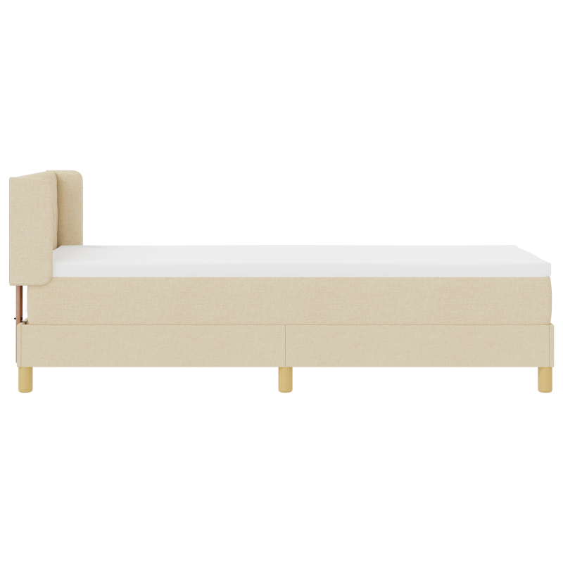 Boxspringbett mit Matratze Creme 80x200 cm Stoff