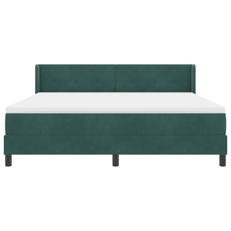 Boxspringbett mit Matratze Dunkelgrün 180x200 cm Samt