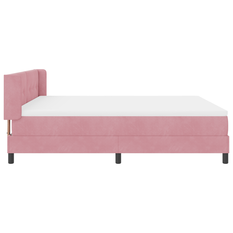 Boxspringbett mit Matratze Rosa 180x200 cm Velours