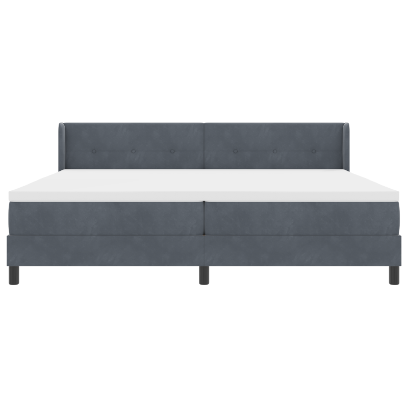 Boxspringbett mit Matratze Dunkelgrau 200x200 cm Samt