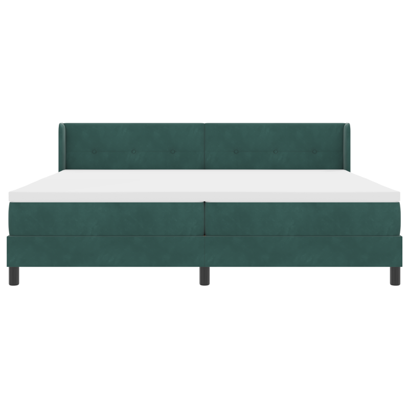 Boxspringbett mit Matratze Dunkelgrün 200x200 cm Samt