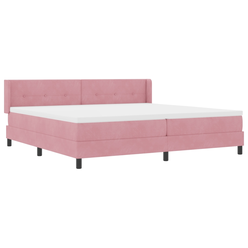 Boxspringbett mit Matratze Rosa 200x200 cm Samt