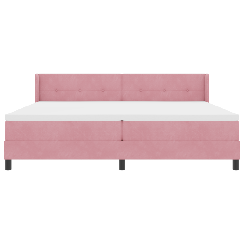 Boxspringbett mit Matratze Rosa 200x200 cm Samt