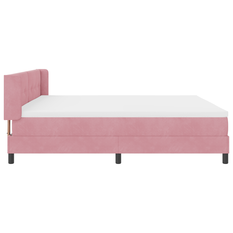 Boxspringbett mit Matratze Rosa 200x200 cm Samt