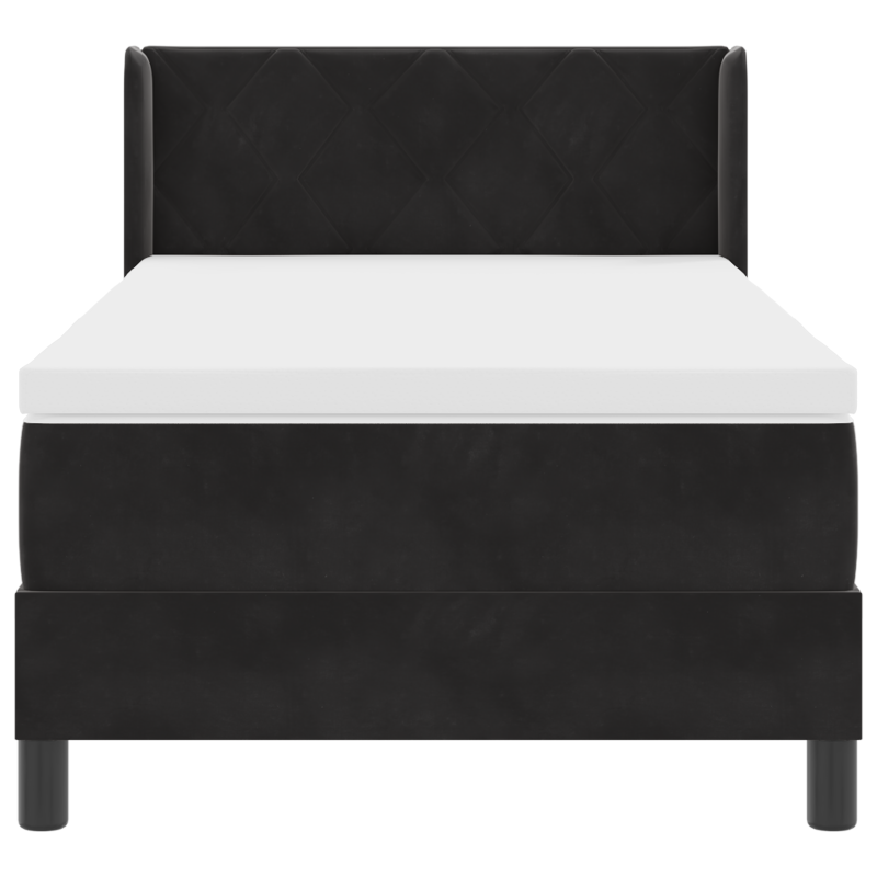 Boxspringbett mit Matratze Schwarz 90x190 cm Samt