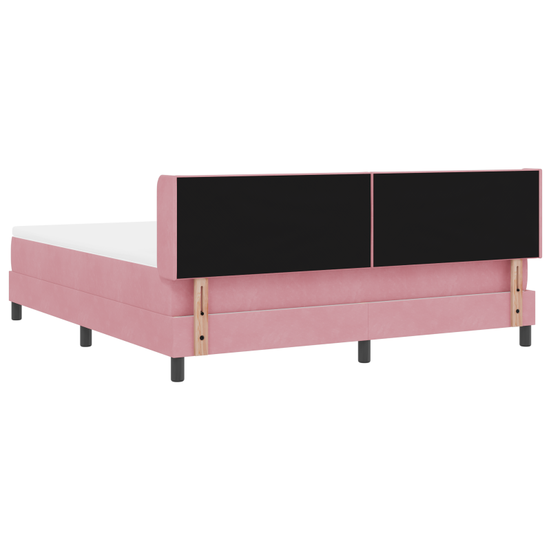 Boxspringbett mit Matratze Rosa 180x200 cm Samt