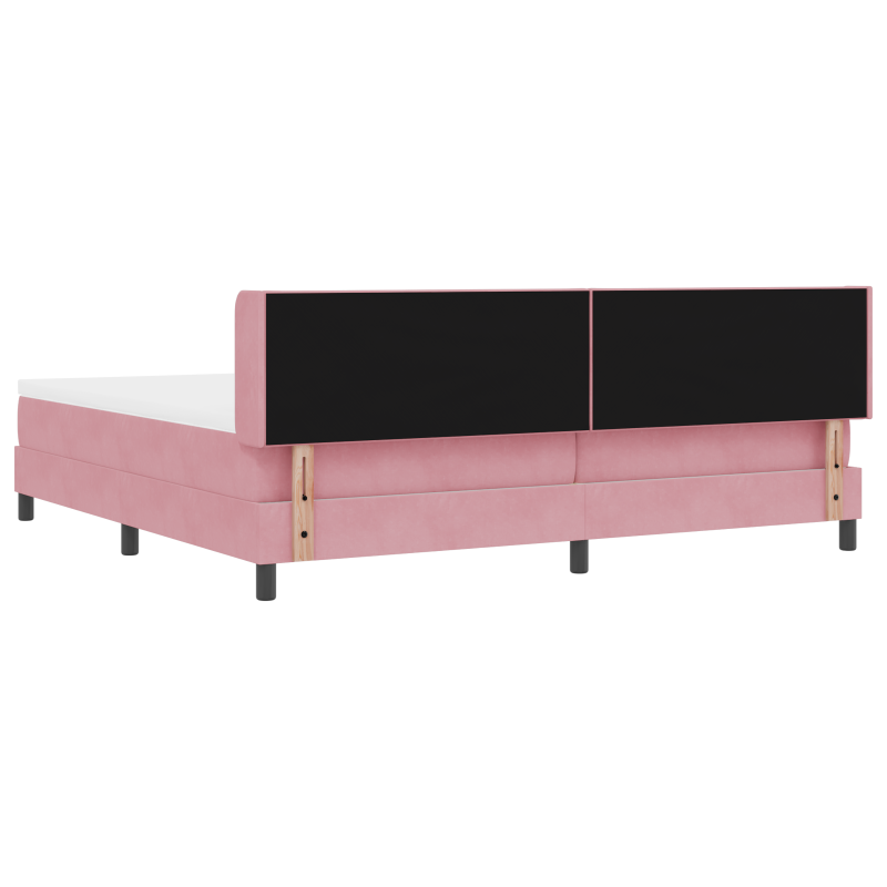 Boxspringbett mit Matratze Rosa 200x200 cm Samt