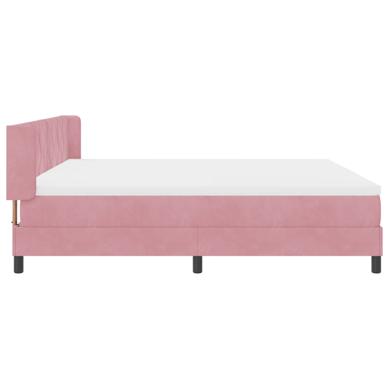 Boxspringbett mit Matratze Rosa 200x200 cm Samt