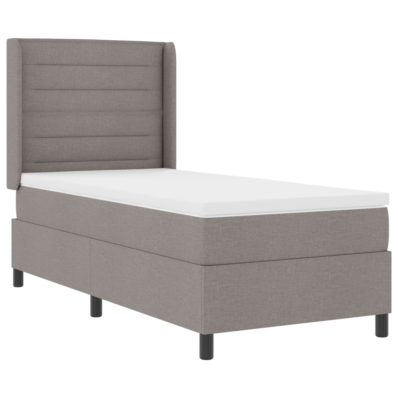Boxspringbett mit Matratze Taupe 80x200 cm Stoff