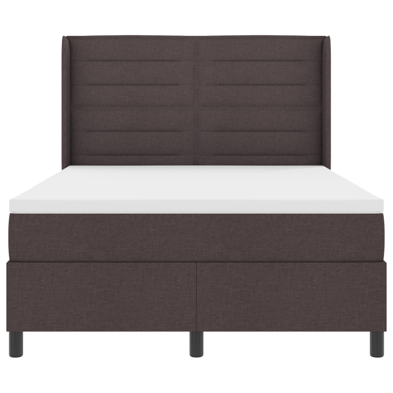 Boxspringbett mit Matratze Dunkelbraun 140x190 cm Stoff