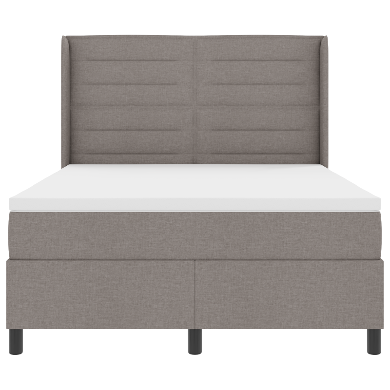 Boxspringbett mit Matratze Taupe 140x190 cm Stoff