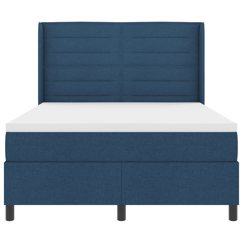 Boxspringbett mit Matratze Blau 160x200 cm Stoff