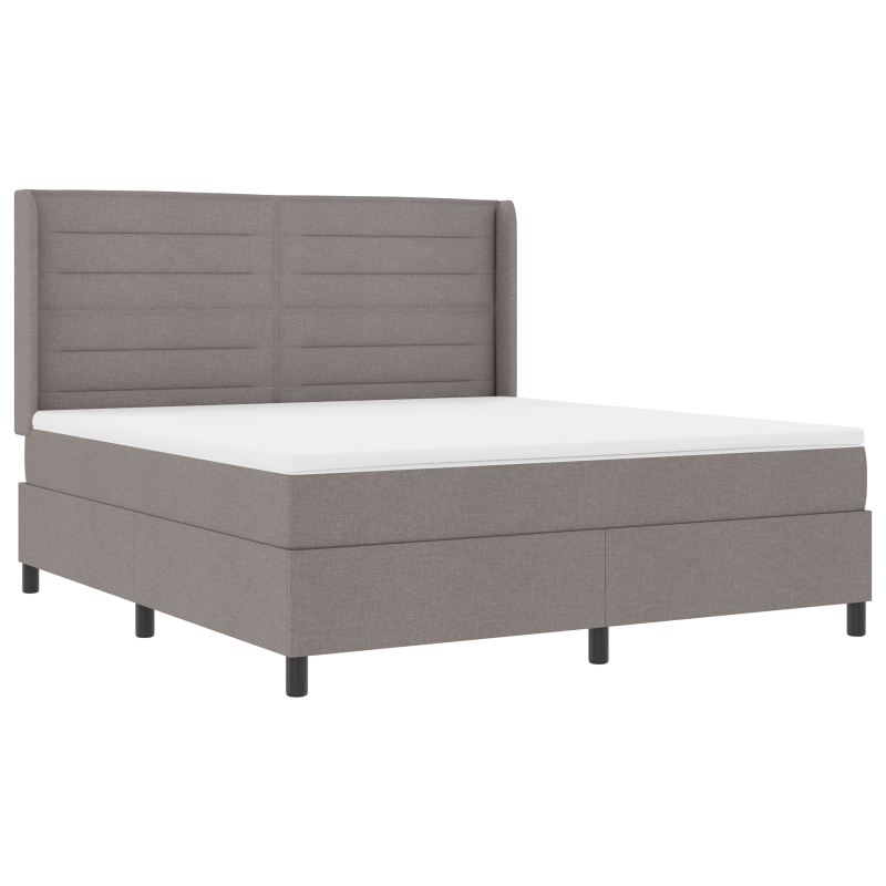 Boxspringbett mit Matratze Taupe 180x200 cm Stoff