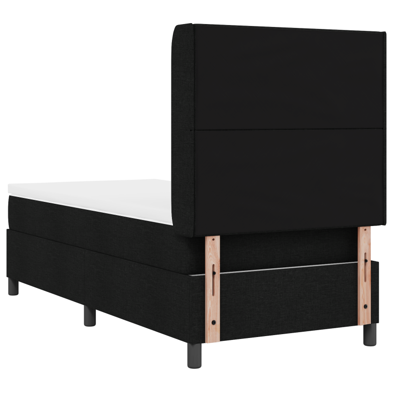 Boxspringbett mit Matratze Schwarz 80x200 cm Stoff