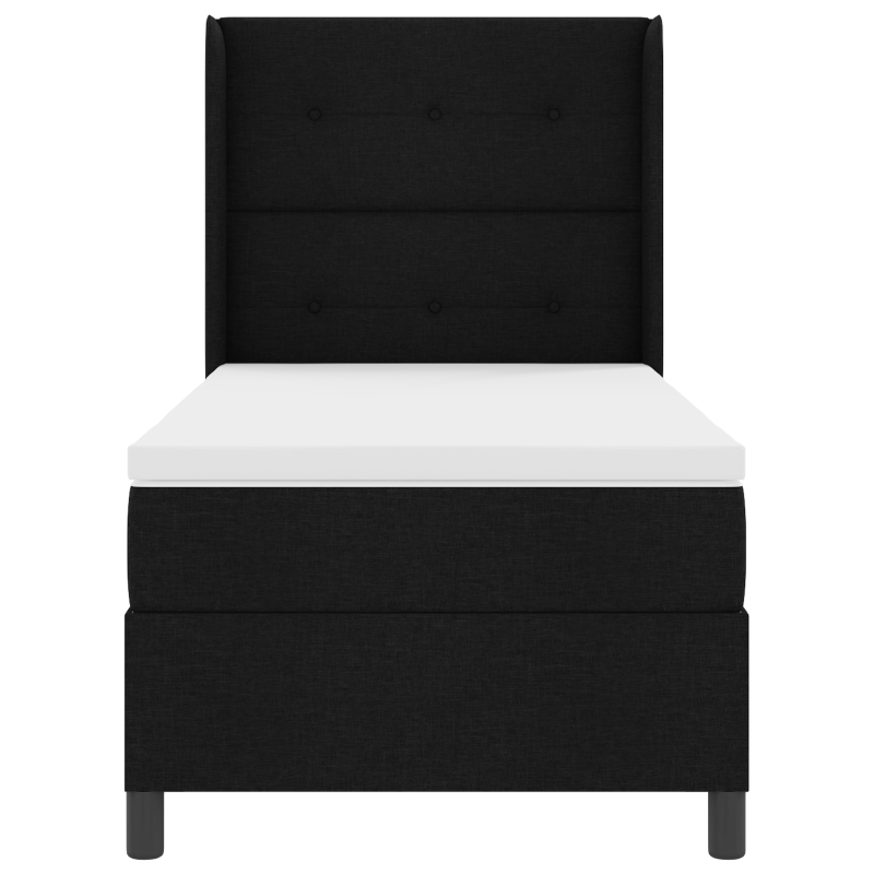 Boxspringbett mit Matratze Schwarz 90x190 cm