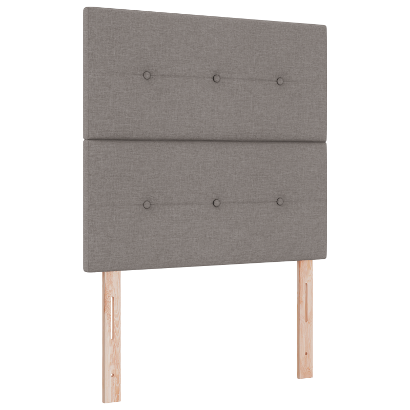 Boxspringbett mit Matratze in Taupe, 100x200 cm, Stoff