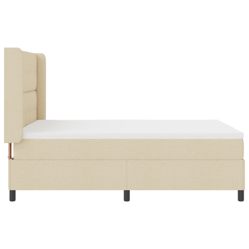 Boxspringbett mit Matratze Creme 160x200 cm Stoff