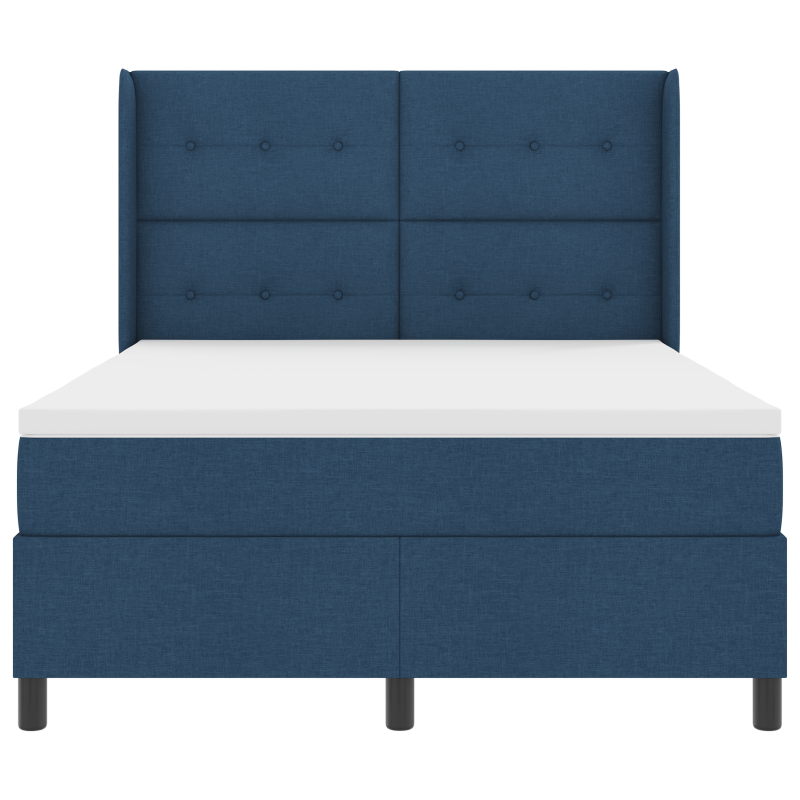 Boxspringbett mit Matratze Blau 160x200 cm Stoff