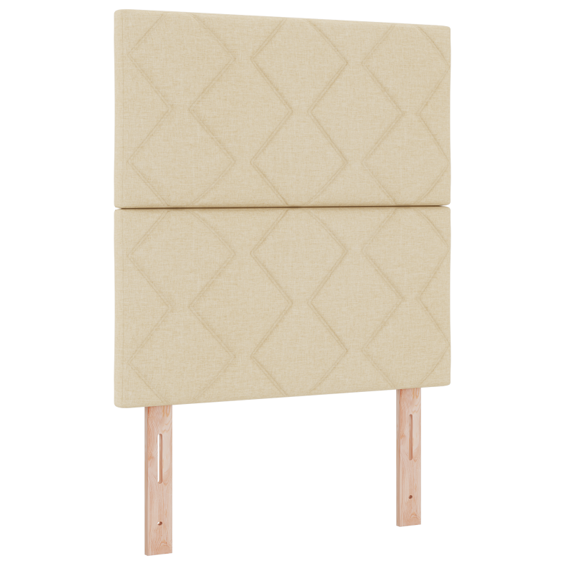 Boxspringbett mit Matratze Creme 80x200 cm Stoff