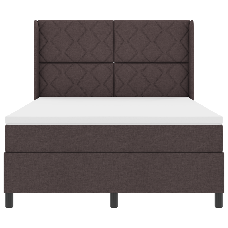 Boxspringbett mit Matratze Dunkelbraun 160x200 cm Stoff