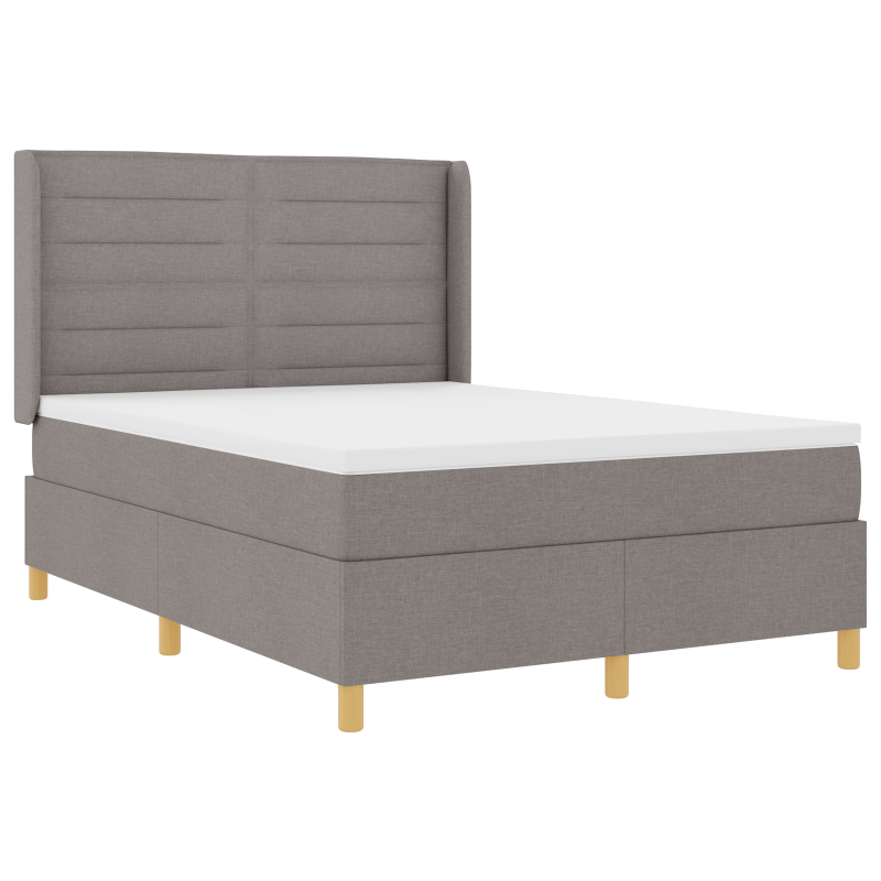 Boxspringbett mit Matratze Taupe 160x200 cm Stoff