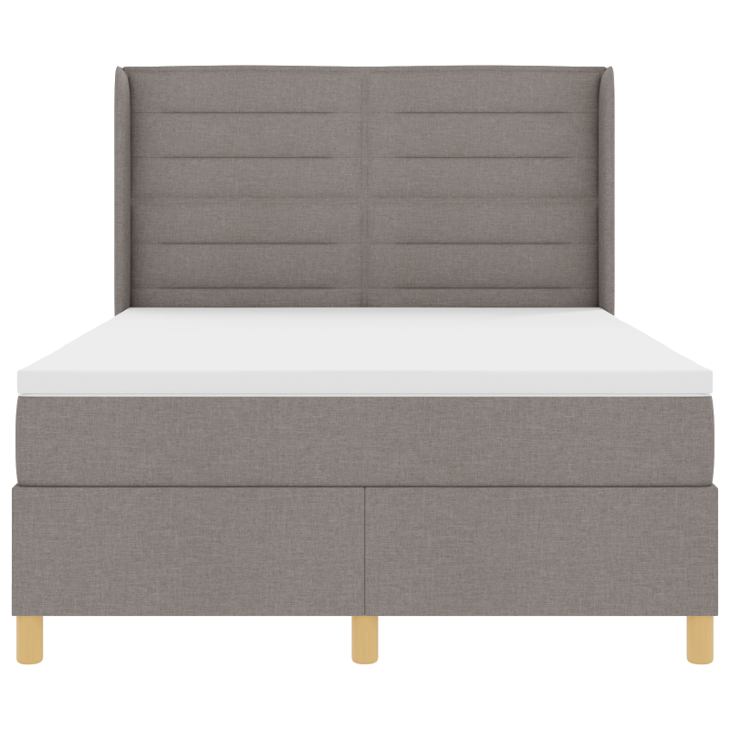 Boxspringbett mit Matratze Taupe 160x200 cm Stoff