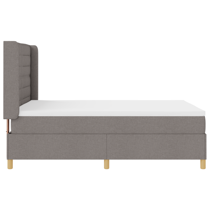 Boxspringbett mit Matratze Taupe 160x200 cm Stoff