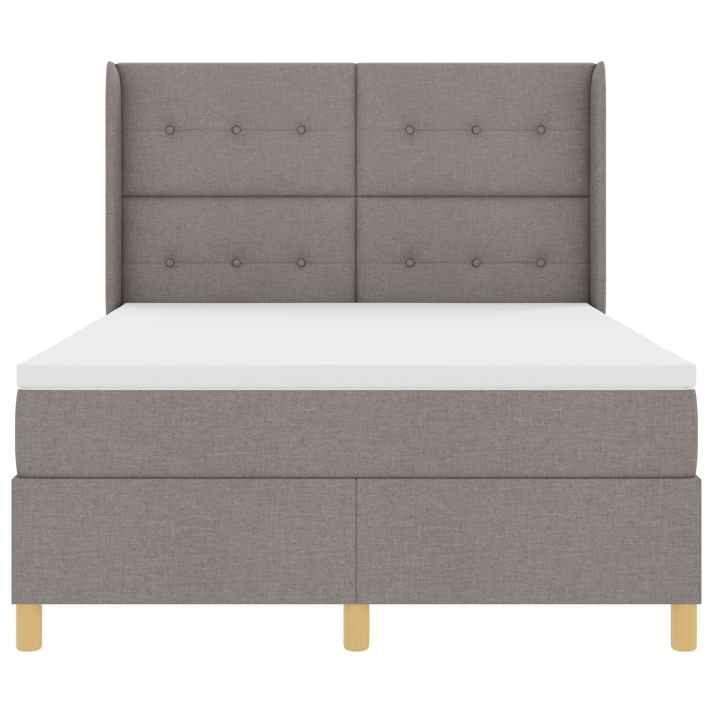 Boxspringbett mit Matratze Taupe 140x190 cm Stoff