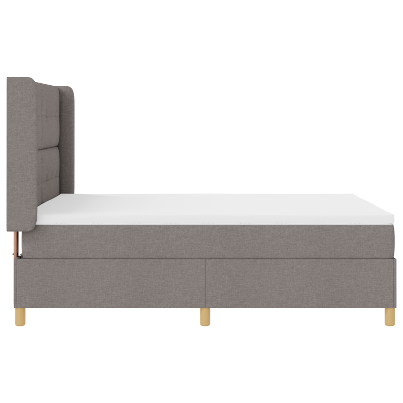 Boxspringbett mit Matratze Taupe 140x190 cm Stoff