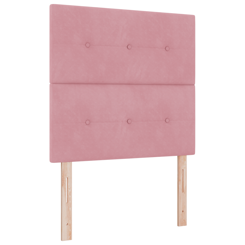 Boxspringbett mit Matratze Rosa 90x190 cm Samt