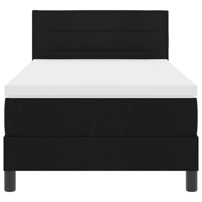 Boxspringbett mit Matratze & LED Schwarz 90x190 cm Stoff