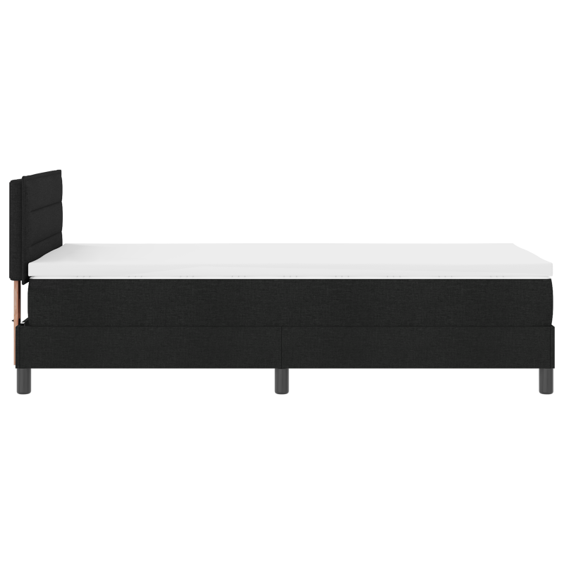 Boxspringbett mit Matratze & LED Schwarz 90x190 cm Stoff