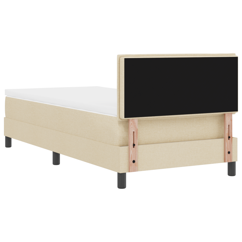 Boxspringbett mit Matratze & LED Creme 90x190 cm Stoff