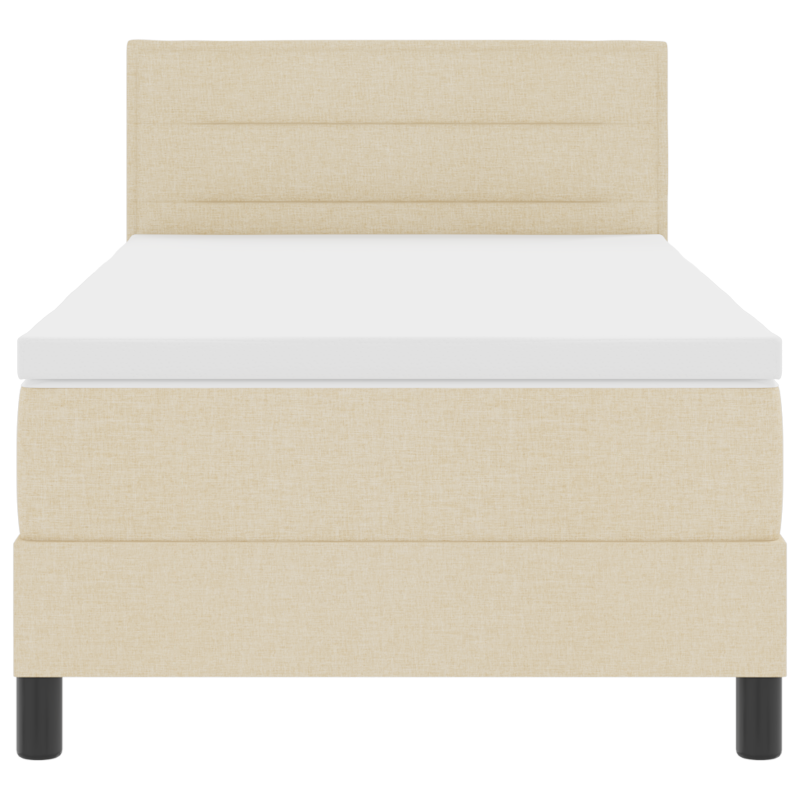 Boxspringbett mit Matratze & LED Creme 90x190 cm Stoff