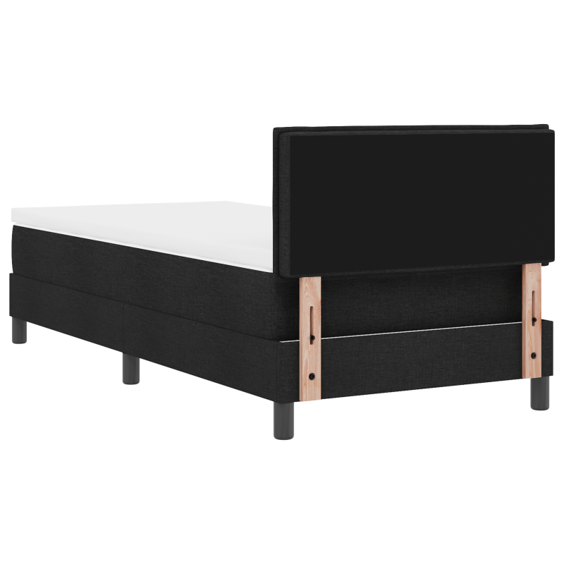 Boxspringbett mit Matratze & LED Schwarz 100x200 cm Stoff