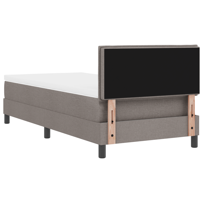 Boxspringbett mit Matratze & LED Taupe 100x200 cm Stoff