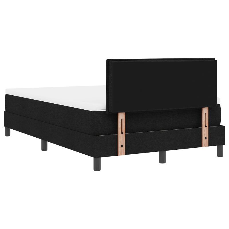 Boxspringbett mit Matratze & LED Schwarz 120x200 cm Stoff