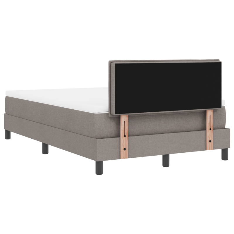 Boxspringbett mit Matratze & LED Taupe 120x200 cm Stoff
