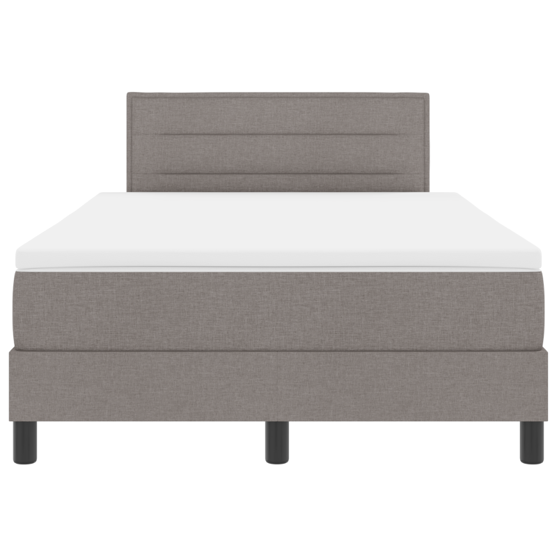 Boxspringbett mit Matratze & LED Taupe 120x200 cm Stoff