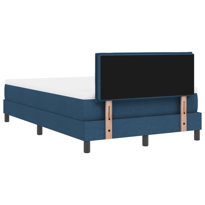 Boxspringbett mit Matratze & LED Blau 120x200 cm Stoff