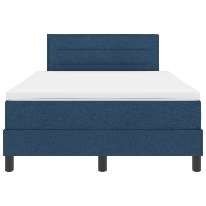 Boxspringbett mit Matratze & LED Blau 120x200 cm Stoff