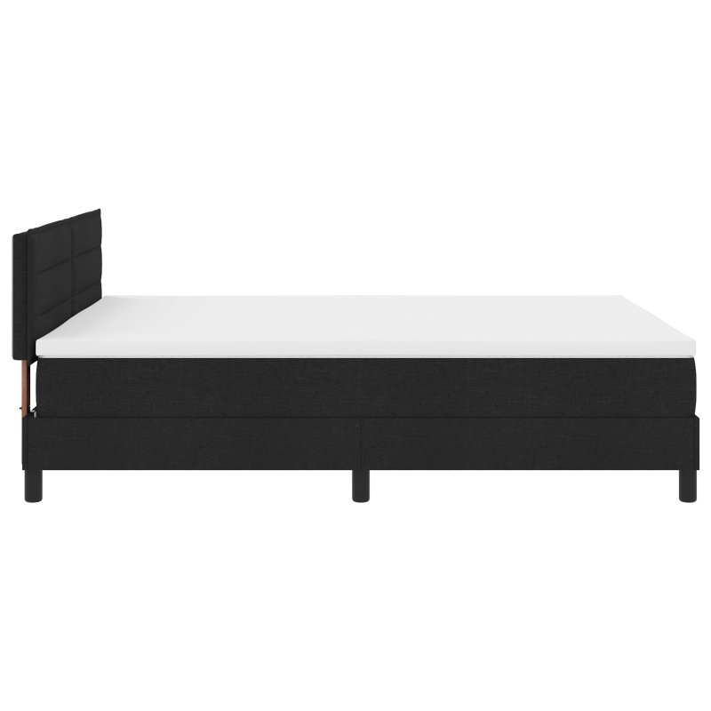 Boxspringbett mit Matratze & LED Schwarz 140x190 cm Stoff