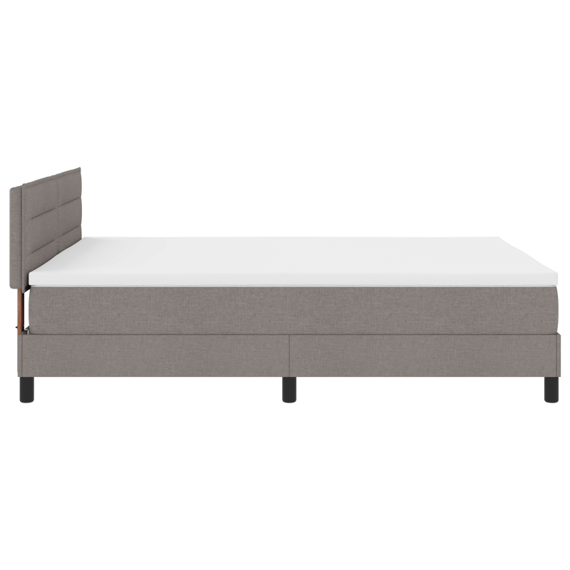 Boxspringbett mit Matratze & LED Taupe 140x190 cm Stoff
