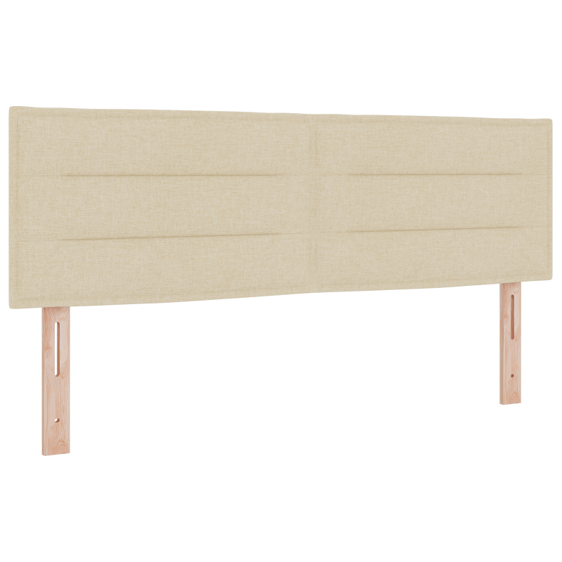 Boxspringbett mit Matratze & LED Creme 140x190 cm Stoff