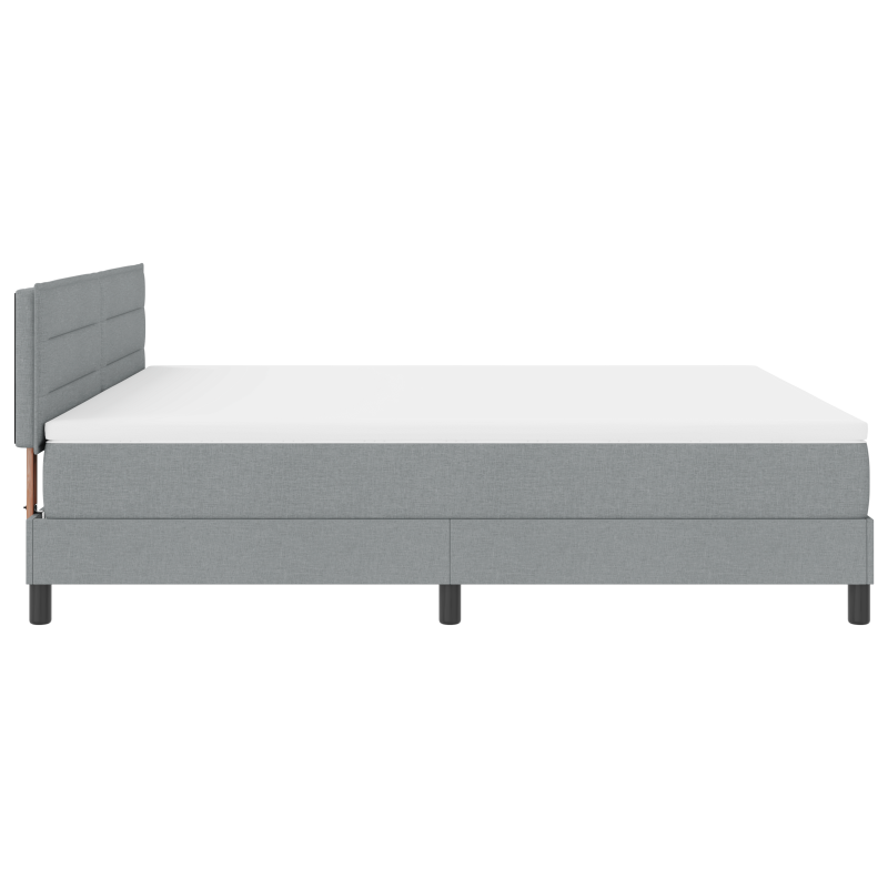 Boxspringbett mit Matratze & LED Hellgrau 180x200 cm Stoff