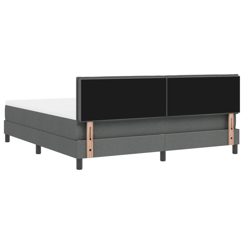 Boxspringbett mit Matratze & LED Dunkelgrau 180x200 cm Stoff